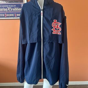 MLB navy blue lightweight men’s St Louis Cardinals windbreaker